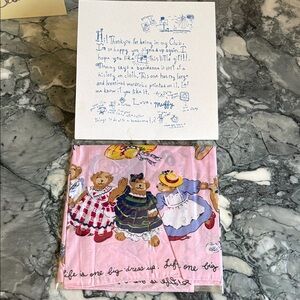 Vtg Muffy Vanderbear Fan Club Member Gift Pink Bandana Bear